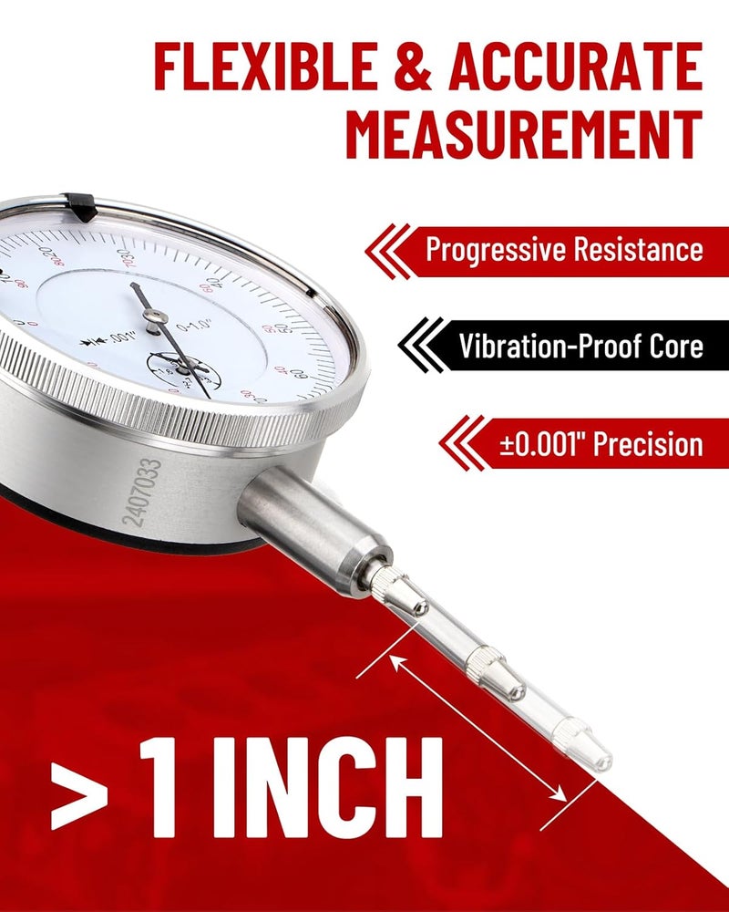 Turnirace Cylinder Bore Gauge - 6434 Sleeve Height and Counter Bore Gauge | 0-1.00" Range | 0.001" Precision | Professional Engine Sleeve Height Indicator Universal for All Diesel - Image 3